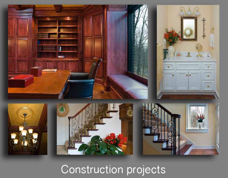 A collage of photos with the words construction projects